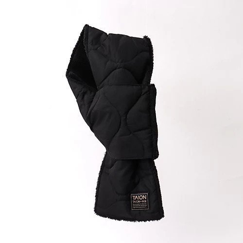 【ノーリーズ グッドマン/NOLLEY'S goodman / MEN】の【TAION/タイオン】MILITARY R/S DOWN SCARF 17 インテリア・キッズ・メンズ・レディースファッション・服の通販 founy(ファニー) 　ファッション　Fashion　メンズファッション　MEN　コンパクト　Compact　ダウン　Down　マフラー　Scarf　ミリタリー　Military　モチーフ　Motif　リップ　Lip　ブラック|ID: prp329100004222775 ipo3291000000029268120