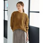 【スタイルデリ/STYLE DELI】のV字柄編みニットトップス ダークマスタード|ID: prp329100004225343 ipo3291000000034504733