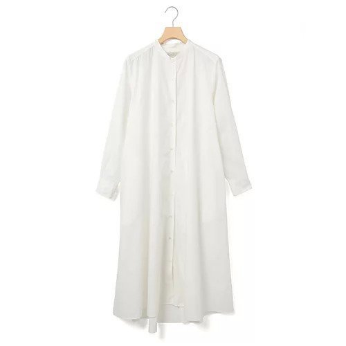 【ミディウミ/MidiUmi】のAラインバンドカラーシャツワンピース インテリア・キッズ・メンズ・レディースファッション・服の通販 founy(ファニー) 　ファッション　Fashion　レディースファッション　WOMEN　ワンピース　Dress　シャツワンピース　Shirt Dresses　シンプル　Simple　タイプライター　Typewriter　今季　This Season　定番　Standard　オフホワイト|ID: prp329100004231050 ipo3291000000030967307