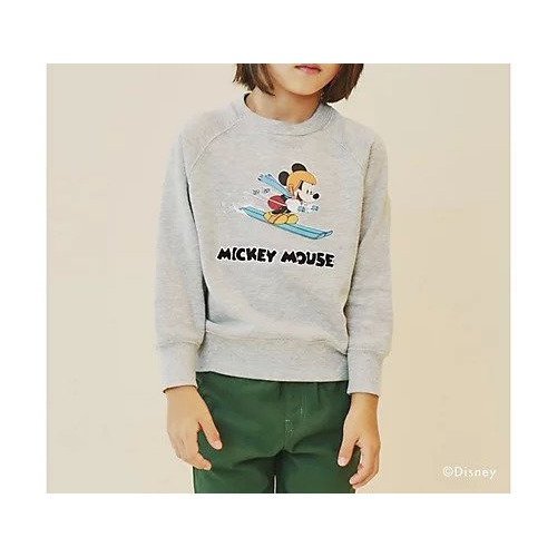 【ザ ショップ ティーケー/THE SHOP TK / KIDS】のDisney/【110-160】ラグランスリーブスウェット インテリア・キッズ・メンズ・レディースファッション・服の通販 founy(ファニー) 　ファッション　Fashion　キッズファッション　KIDS　おすすめ　Recommend　グラフィック　Graphic　スマート　Smart　ライトグレー|ID: prp329100004231139 ipo3291000000029592538