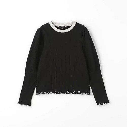 【グリーンレーベルリラクシング/green label relaxing / UNITED ARROWS / KIDS】のTJ テレコプルオーバー パフスリーブ / キッズ 100cm-130cm インテリア・キッズ・メンズ・レディースファッション・服の通販 founy(ファニー) 　ファッション　Fashion　キッズファッション　KIDS　トップス・カットソー　Tops/Tees/Kids　カットソー　Cut And Sew　スリーブ　Sleeve　テレコ　Tereko　おすすめ　Recommend　BLACK|ID: prp329100004231151 ipo3291000000029319616