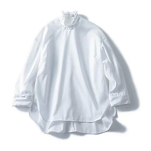 【マイ ウィークネス/MY WEAKNESS】の【ともさかりえさん着用】【洗える】Shaun Shirt/フリルネック プルオーバーシャツ 人気、トレンドファッション・服の通販 founy(ファニー) 　ファッション　Fashion　レディースファッション　Fashion for Women　トップス・カットソー　Cut & Sew Tops　シャツ・ブラウス・オフィスカジュアル　Elegant Blouses & Button-Ups　カジュアルプルオーバー・ニットトップス　Pullovers & Knit Tops / Casual Pullovers　スタイリッシュ　Stylish, Fashionable　スタンド　Stand Collar, Upright Stand　ストライプ　Stripe, Striped Pattern　フリル　Frill, Ruffle　今季　This Season, Current Season　洗える　Machine Washable　other-2|ID: prp329100004231965 ipo3291000000035752283