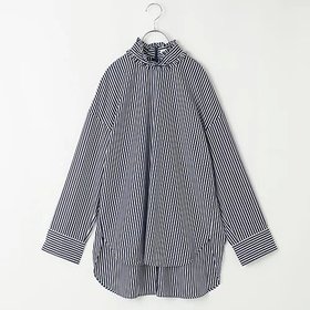 【マイ ウィークネス/MY WEAKNESS】の【ともさかりえさん着用】【洗える】Shaun Shirt/フリルネック プルオーバーシャツ 人気、トレンドファッション・服の通販 founy(ファニー) ファッション Fashion レディースファッション Fashion for Women トップス・カットソー Cut & Sew Tops シャツ・ブラウス・オフィスカジュアル Elegant Blouses & Button-Ups カジュアルプルオーバー・ニットトップス Pullovers & Knit Tops / Casual Pullovers スタイリッシュ Stylish, Fashionable スタンド Stand Collar, Upright Stand ストライプ Stripe, Striped Pattern フリル Frill, Ruffle 今季 This Season, Current Season 洗える Machine Washable |ID:prp329100004231965