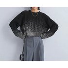 【グリーンレーベル リラクシング / ユナイテッドアローズ/green label relaxing / UNITED ARROWS】のハク ケーブル プルオーバー ニット -ウォッシャブル- BLACK|ID:prp329100004231969