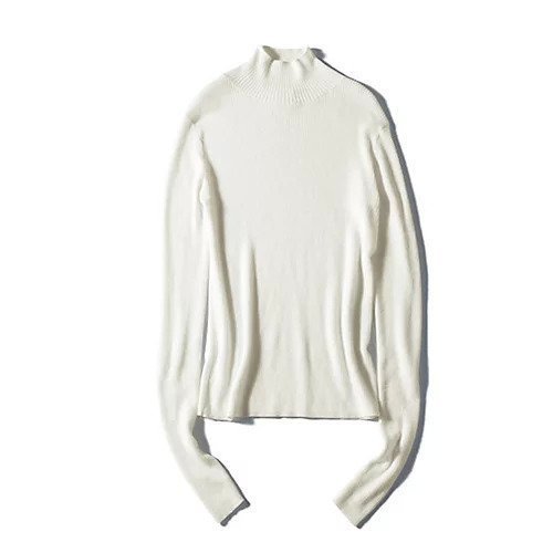 【トゥエルブクローゼット/12closet】の【石上美津江さんコラボ】【洗える】すっきり見えハイネックニット インテリア・キッズ・メンズ・レディースファッション・服の通販 founy(ファニー) 　ファッション　Fashion　レディースファッション　Fashion for Women　トップス・カットソー　Cut & Sew Tops　ニット　Knit Tops & Sweaters　なめらか　Smooth, Silky Texture　コラボ　Collaboration, Collab　タートルネック　Turtleneck, High Neck　ハイネック　High Neck, Mock Neck　バランス　Balance, Style Balance　ベスト　Vest, Waistcoat　リブニット　Rib Knit, Ribbed Knit　今冬　This Winter　洗える　Machine Washable　オフホワイト|ID: prp329100004231971 ipo3291000000035651632