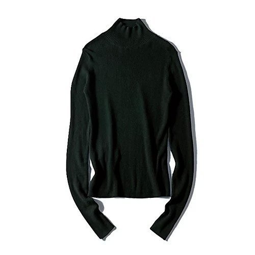 【トゥエルブクローゼット/12closet】の【石上美津江さんコラボ】【洗える】すっきり見えハイネックニット インテリア・キッズ・メンズ・レディースファッション・服の通販 founy(ファニー) 　ファッション　Fashion　レディースファッション　Fashion for Women　トップス・カットソー　Cut & Sew Tops　ニット　Knit Tops & Sweaters　なめらか　Smooth, Silky Texture　コラボ　Collaboration, Collab　タートルネック　Turtleneck, High Neck　ハイネック　High Neck, Mock Neck　バランス　Balance, Style Balance　ベスト　Vest, Waistcoat　リブニット　Rib Knit, Ribbed Knit　今冬　This Winter　洗える　Machine Washable　ブラック|ID: prp329100004231971 ipo3291000000035651636