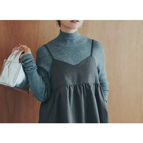 【トゥエルブクローゼット/12closet】の【石上美津江さんコラボ】【洗える】すっきり見えハイネックニット 人気、トレンドファッション・服の通販 founy(ファニー) 　ファッション　Fashion　レディースファッション　Fashion for Women　トップス・カットソー　Cut & Sew Tops　ニット　Knit Tops & Sweaters　なめらか　Smooth, Silky Texture　コラボ　Collaboration, Collab　タートルネック　Turtleneck, High Neck　ハイネック　High Neck, Mock Neck　バランス　Balance, Style Balance　ベスト　Vest, Waistcoat　リブニット　Rib Knit, Ribbed Knit　今冬　This Winter　洗える　Machine Washable　other-3|ID: prp329100004231971 ipo3291000000035651642