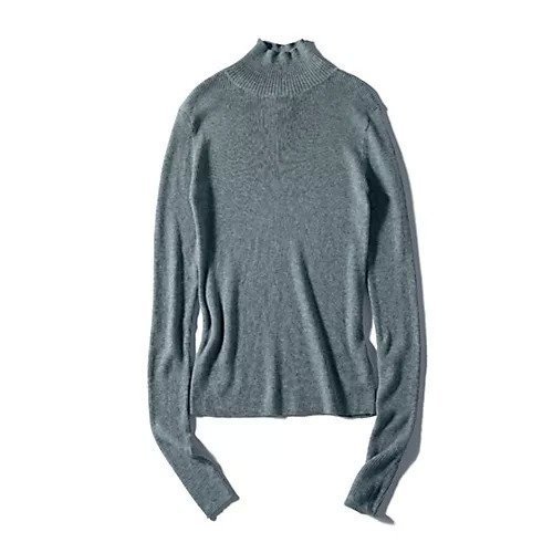 【トゥエルブクローゼット/12closet】の【石上美津江さんコラボ】【洗える】すっきり見えハイネックニット インテリア・キッズ・メンズ・レディースファッション・服の通販 founy(ファニー) 　ファッション　Fashion　レディースファッション　Fashion for Women　トップス・カットソー　Cut & Sew Tops　ニット　Knit Tops & Sweaters　なめらか　Smooth, Silky Texture　コラボ　Collaboration, Collab　タートルネック　Turtleneck, High Neck　ハイネック　High Neck, Mock Neck　バランス　Balance, Style Balance　ベスト　Vest, Waistcoat　リブニット　Rib Knit, Ribbed Knit　今冬　This Winter　洗える　Machine Washable　グレー|ID: prp329100004231971 ipo3291000000036493965