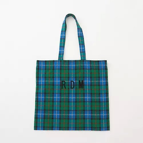 【オールドマンズテーラー/R&D.M.Co】の【石上美津江さん別注】【洗える】R.D.M EMBROIDERY TOTE BAG インテリア・キッズ・メンズ・レディースファッション・服の通販 founy(ファニー) ファッション Fashion レディースファッション Fashion for Women バッグ Bags チェック Check, Plaid, Tartan フォルム Silhouette, Form 人気 Popular, Best Seller 別注 Limited Edition, Custom Order 洗える Machine Washable Green Check|ID: prp329100004232023 ipo3291000000034464011