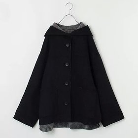 【トゥエルブクローゼット/12closet】 ミドル丈リバーコート人気、トレンドファッション・服の通販 founy(ファニー) ファッション Fashion レディースファッション WOMEN アウター Coat Outerwear コート Coats ダブル Double チェック Check フェイス Face ボトム Bottom ミドル Middle ラウンド Round ロング Long 無地 Plain Color |ID:prp329100004232093