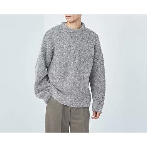 【グリーンレーベルリラクシング/green label relaxing / UNITED ARROWS / MEN】のフラッフィー ブークレ クルーネック ニット インテリア・キッズ・メンズ・レディースファッション・服の通販 founy(ファニー) https://founy.com/ ファッション Fashion メンズファッション MEN おすすめ Recommend イタリア Italy エアリー Airy シンプル Simple ループ Loop |ID: prp329100004237054 ipo3291000000029371569