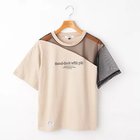 【ピンク ラテ/PINK-latte / KIDS】のニコラ掲載 ワンショル風透け切替えTシャツ ベージュ|ID: prp329100004237179 ipo3291000000029371989