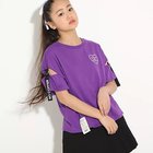 【ピンク ラテ/PINK-latte / KIDS】のニコラ掲載 【NO COFFEE/ノーコーヒー】袖テープTシャツ パープル|ID: prp329100004237181 ipo3291000000029371996