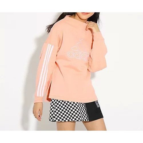 【ピンク ラテ/PINK-latte / KIDS】の【adidas/アディダス】スウェット 人気、トレンドファッション・服の通販 founy(ファニー) 　ファッション　Fashion　キッズファッション　KIDS　スウェット　Sweat　フロント　Front　プリント　Print　ボトルネック　Bottleneck　定番　Standard　 other-1|ID: prp329100004237314 ipo3291000000029372406