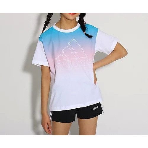 【ピンク ラテ/PINK-latte / KIDS】の【adidas/アディダス】 グラデーションTシャツ インテリア・キッズ・メンズ・レディースファッション・服の通販 founy(ファニー) https://founy.com/ ファッション Fashion キッズファッション KIDS おすすめ Recommend グラデーション Gradation スポーツ Sports |ID: prp329100004237373 ipo3291000000029372604