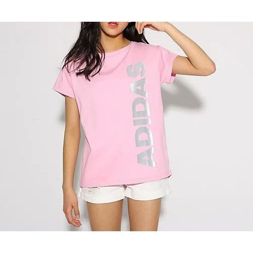 【ピンク ラテ/PINK-latte / KIDS】の【adidas/アディダス】 パールリニアロゴTシャツ 人気、トレンドファッション・服の通販 founy(ファニー) 　ファッション　Fashion　キッズファッション　KIDS　スポーツ　Sports　ベビー　Baby　 other-1|ID: prp329100004237375 ipo3291000000029372611