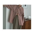 【マージュール/marjour】のUNISEX WIDE STRIPE SHIRTS PINK&#215;BEIGE|ID:prp329100004238290