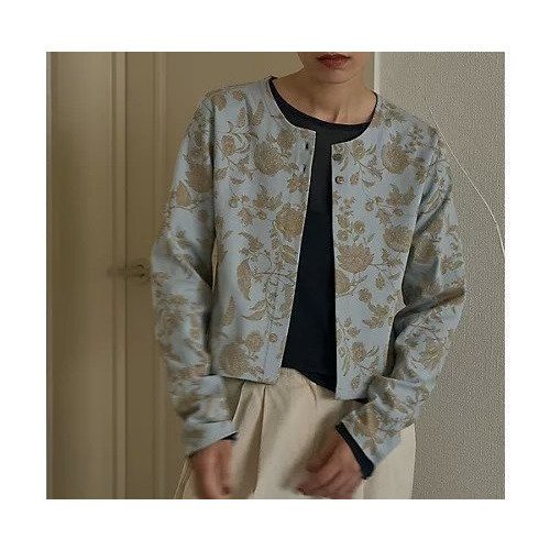 【マージュール/marjour】のFLOWER PATTERN CARDIGAN インテリア・キッズ・メンズ・レディースファッション・服の通販 founy(ファニー) 　ファッション　Fashion　レディースファッション　WOMEN　トップス・カットソー　Tops/Tshirt　カーディガン　Cardigans　インナー　Inner　カットソー　Cut And Sew　カーディガン　Cardigan　キャミソール　Camisole　ジャケット　Jacket　ストレッチ　Stretch　長袖　Long Sleeve　プリント　Print　ベスト　Vest　ロング　Long　ワイド　Wide　夏　Summer　BLUE|ID: prp329100004238299 ipo3291000000029382684