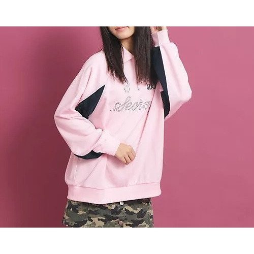 【ピンク ラテ/PINK-latte / KIDS】のビックシルエット ハーフZIPパーカー 人気、トレンドファッション・服の通販 founy(ファニー) 　ファッション　Fashion　キッズファッション　KIDS　ガーリー　Girly　スニーカー　Sneakers　デニム　Denim　トレンド　Trend　ハーフ　Half　パーカー　Hoodie　フロント　Front　プリント　Print　定番　Standard　 other-1|ID: prp329100004238372 ipo3291000000029589042