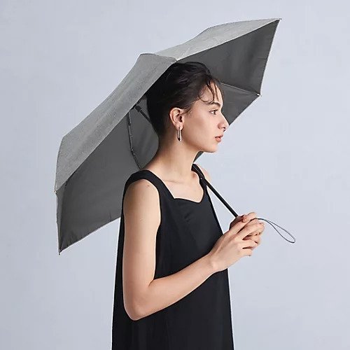 【グリーンレーベル リラクシング / ユナイテッドアローズ/green label relaxing / UNITED ARROWS】のバンブーハンドル 折りたたみ 日傘 -晴雨兼用- インテリア・キッズ・メンズ・レディースファッション・服の通販 founy(ファニー) 　ファッション　Fashion　レディースファッション　WOMEN　傘 / レイングッズ　Umbrellas/Rainwear　傘　Umbrella　シャンブレー　Chambray　スーツ　Suit　人気　Popularity　日傘　Parasol　無地　Plain Color　ビジネス 仕事 通勤　Business　MD.GRAY|ID: prp329100004239662 ipo3291000000029398040