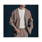 【ザ ショップ ティーケー/THE SHOP TK / MEN】の【セットアップ可/ドライタッチ】Reflax(R) リネンライクノーカラーカーディガン モカブラウン|ID: prp329100004239686 ipo3291000000029398220