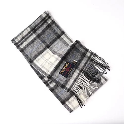 【ノーリーズ グッドマン/NOLLEY'S goodman / MEN】の【TWEEDMILL/ツイードミル】Lambswool Muffler Check 25 インテリア・キッズ・メンズ・レディースファッション・服の通販 founy(ファニー) 　ファッション　Fashion　メンズファッション　MEN　コンパクト　Compact　ストール　Stall　チェック　Check　ツイード　Tweed　マフラー　Scarf　ギフト プレゼント　Gift Present　ブラック・グレー系2|ID: prp329100004239689 ipo3291000000029398240