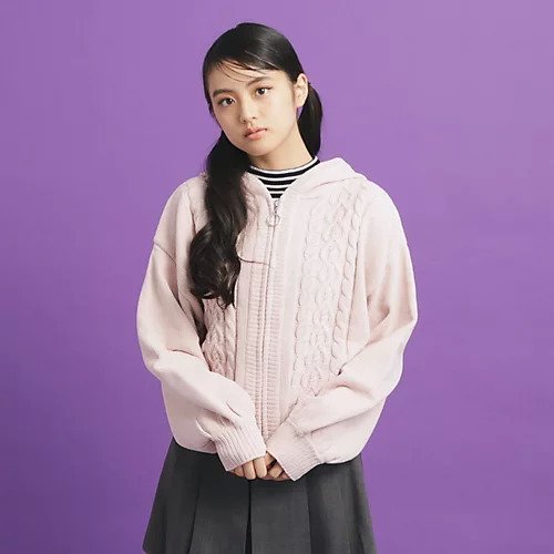 【ピンク ラテ/PINK-latte / KIDS】のケーブルニットカーディガン 人気、トレンドファッション・服の通販 founy(ファニー) 　ファッション　Fashion　キッズファッション　KIDS　ガーリー　Girly　サロペット　Overalls　ショート　Short　シンプル　Simple　スタイリッシュ　Stylish　タートルネック　Turtleneck　チェック　Check　デニム　Denim　軽量　Lightweight　 other-1|ID: prp329100004239697 ipo3291000000029589195