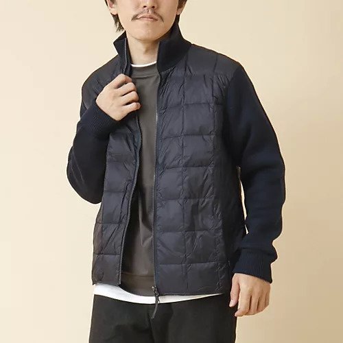 【ノーリーズ グッドマン/NOLLEY'S goodman / MEN】の【TAION/タイオン】ハイネックWジップ ニットスリーブ ダウンジャケット 24AW インテリア・キッズ・メンズ・レディースファッション・服の通販 founy(ファニー) 　ファッション　Fashion　メンズファッション　MEN　切替　Switching　ジップ　Zip　ジャケット　Jacket　スリーブ　Sleeve　ダウン　Down　ドローコード　Draw Cord　ハイネック　High Neck　ポケット　Pocket　2024年　2024　2024-2025秋冬・A/W　Aw/Autumn/Winter/Fw/Fall/2024-2025　ダークネイビー|ID: prp329100004242351 ipo3291000000029425550