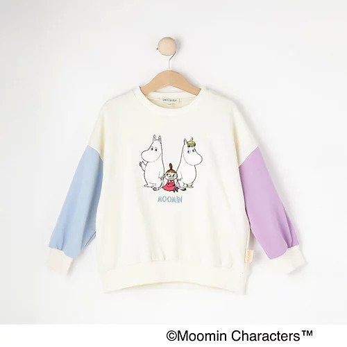 【シューラルー/SHOO LA RUE / KIDS】の【MOOMIN】袖配色スウェットプルオーバー インテリア・キッズ・メンズ・レディースファッション・服の通販 founy(ファニー) 　ファッション　Fashion　キッズファッション　KIDS　トップス・カットソー　Tops/Tees/Kids　おすすめ　Recommend　ギフト プレゼント　Gift Present　スマート　Smart　フロント　Front　モチーフ　Motif　人気　Popularity　別注　Special Order　アイボリー|ID: prp329100004242364 ipo3291000000029425590