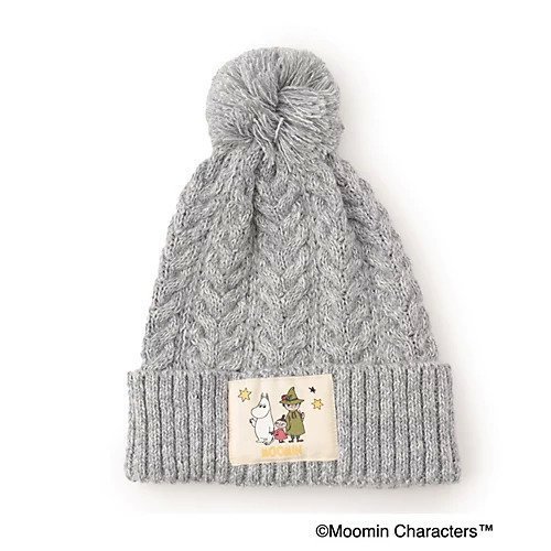 【シューラルー/SHOO LA RUE / KIDS】の【MOOMIN】ポンポンニット帽 インテリア・キッズ・メンズ・レディースファッション・服の通販 founy(ファニー) 　ファッション　Fashion　キッズファッション　KIDS　おすすめ　Recommend　キャラクター　Character　スマート　Smart　フロント　Front　プリント　Print　ポンポン　Pom Pom　ミックス　Mix　モチーフ　Motif　人気　Popularity　別注　Special Order　帽子　Hat　ライトグレー|ID: prp329100004242365 ipo3291000000029425593