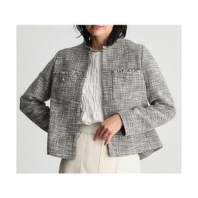 【ザ ショップ ティーケー/THE SHOP TK】 金釦ツイードノーカラージャケット人気、トレンドファッション・服の通販 founy(ファニー) ファッション Fashion レディースファッション WOMEN アウター Coat Outerwear ジャケット Jackets ノーカラージャケット No Collar Leather Jackets ジャケット Jacket スマート Smart スラックス Slacks ツイード Tweed デニム Denim トレンド Trend フリンジ Fringe リラックス Relax エレガント 上品 Elegant |ID:prp329100004246937