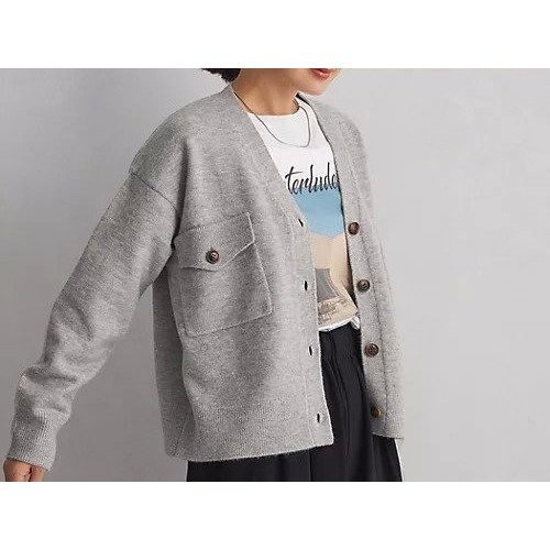 【グリーンレーベル リラクシング / ユナイテッドアローズ/green label relaxing / UNITED ARROWS】のポケット ニット カーディガン インテリア・キッズ・メンズ・レディースファッション・服の通販 founy(ファニー) 　ファッション　Fashion　レディースファッション　WOMEN　トップス・カットソー　Tops/Tshirt　ニット　Knit Tops　カーディガン　Cardigans　おすすめ　Recommend　インナー　Inner　カーディガン　Cardigan　フレア　Flare　ベーシック　Basic　ポケット　Pocket　冬　Winter　定番　Standard　秋　Autumn/Fall　羽織　Haori　MD.GRAY|ID: prp329100004248083 ipo3291000000029478345