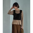 【スタイルデリ/STYLE DELI】のヤク風ニットビスチェ ブラック|ID: prp329100004249229 ipo3291000000030964526