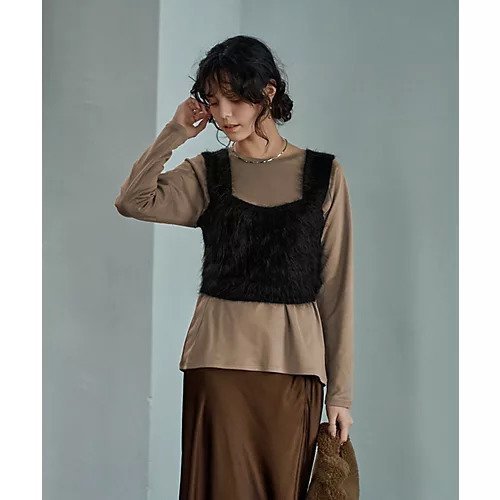 【スタイルデリ/STYLE DELI】のヤク風ニットビスチェ インテリア・キッズ・メンズ・レディースファッション・服の通販 founy(ファニー) 　ファッション　Fashion　レディースファッション　WOMEN　トップス・カットソー　Tops/Tshirt　ニット　Knit Tops　ビスチェ　Bustier　エアリー　Airy　春　Spring　軽量　Lightweight　シンプル　Simple　定番　Standard　人気　Popularity　バランス　Balance　ビスチェ　Bustier　フォルム　Form　ポケット　Pocket　A/W・秋冬　Aw・Autumn/Winter・Fw・Fall-Winter　ブラック|ID: prp329100004249229 ipo3291000000030964526