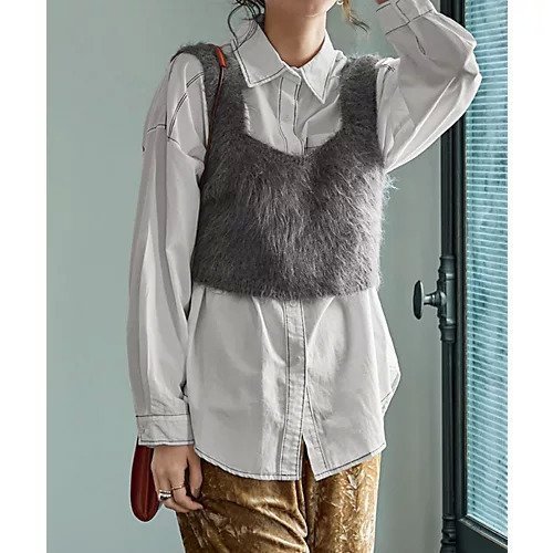 【スタイルデリ/STYLE DELI】のヤク風ニットビスチェ インテリア・キッズ・メンズ・レディースファッション・服の通販 founy(ファニー) ファッション Fashion レディースファッション Fashion for Women トップス・カットソー Cut & Sew Tops ニット Knit Tops & Sweaters ビスチェ Bustiers & Corset Tops / Layered Bustier Style エアリー Airy Texture 春 Spring 軽量 Lightweight, Ultra Light シンプル Simple, Minimal 定番 Standard, Basic Item 人気 Popular, Best Seller バランス Balance, Style Balance ビスチェ Bustier, Corset Top フォルム Silhouette, Form ポケット Pocket, Pocket Detail A/W・秋冬 Autumn/Winter グレー|ID: prp329100004249229 ipo3291000000034153586