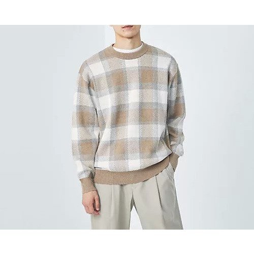 【グリーンレーベルリラクシング/green label relaxing / UNITED ARROWS / MEN】のチェック ジャカード クルーネック ニット インテリア・キッズ・メンズ・レディースファッション・服の通販 founy(ファニー) https://founy.com/ ファッション Fashion メンズファッション MEN インナー Inner グラデーション Gradation ジャカード Jacquard ジャケット Jacket スタイリッシュ Stylish スポーティ Sporty ダウン Down チェック Check なめらか Smooth フラット Flat A/W・秋冬 Aw・Autumn/Winter・Fw・Fall-Winter おすすめ Recommend |ID: prp329100004249339 ipo3291000000029489993