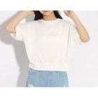 【ピンク ラテ/PINK-latte / KIDS】の【綿100%/130cmサイズあり】パール調ロゴTシャツ オフホワイト|ID: prp329100004249460 ipo3291000000029490588