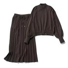 【トゥエルブクローゼット/12closet】の【洗える】モックネック&プリーツスカート ニットセットアップ 人気、トレンドファッション・服の通販 founy(ファニー) ファッション Fashion レディースファッション WOMEN セットアップ Setup スカート Skirt スカート Skirt プリーツスカート Pleated Skirts カフス Cuffs セットアップ Set Up プリーツ Pleats ペチコート Petticoat ボックス Box モックネック Mock Neck エレガント 上品 Elegant 洗える Washable thumbnail ブラウン|ID: prp329100004250894 ipo3291000000029501492