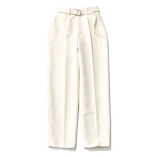 【エムセブンデイズ/M7days】のDカンベルトつきワイドテーパードパンツ インテリア・キッズ・メンズ・レディースファッション・服の通販 founy(ファニー) 　ファッション　Fashion　レディースファッション　Fashion for Women　パンツ　Pants & Trousers　ベルト&ウエストマーク　Belts & Waist Accessories　シンプル　Simple, Minimal　トレンド　Trend, Trending Now　フォルム　Silhouette, Form　ワイド　Wide, Wide Fit　洗える　Machine Washable　ホワイト|ID: prp329100004250922 ipo3291000000034956612