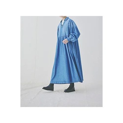 【ヘルシーデニム/Healthy Denim】の【LEE別注】【洗える】Marshmallow(デニムワンピース) 人気、トレンドファッション・服の通販 founy(ファニー) 　ファッション　Fashion　レディースファッション　Fashion for Women　ワンピース　Dresses　インナー　Innerwear　スキッパー　Skipper, Open Collar　デニム　Denim, Jeans Material　バランス　Balance, Style Balance　別注　Limited Edition, Custom Order　洗える　Machine Washable　other-2|ID: prp329100004250926 ipo3291000000031281800