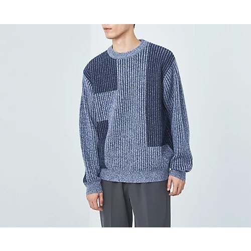 【グリーンレーベルリラクシング/green label relaxing / UNITED ARROWS / MEN】のヨリモク ブロック ジャカード クルーネック ニット インテリア・キッズ・メンズ・レディースファッション・服の通販 founy(ファニー) https://founy.com/ ファッション Fashion メンズファッション MEN アクリル Acrylic 畦 Ridge ジャカード Jacquard ブロック Block 無地 Plain Color おすすめ Recommend |ID: prp329100004251001 ipo3291000000029502042