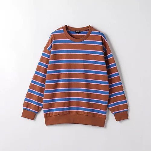 【グリーンレーベルリラクシング/green label relaxing / UNITED ARROWS / KIDS】のボーダー 裏毛 プルオーバー / キッズ 140cm-160cm インテリア・キッズ・メンズ・レディースファッション・服の通販 founy(ファニー) 　ファッション　Fashion　キッズファッション　KIDS　トップス・カットソー　Tops/Tees/Kids　デニム　Denim　バルーン　Balloon　ボトム　Bottom　ボーダー　Border　MD.BROWN|ID: prp329100004251022 ipo3291000000029502138