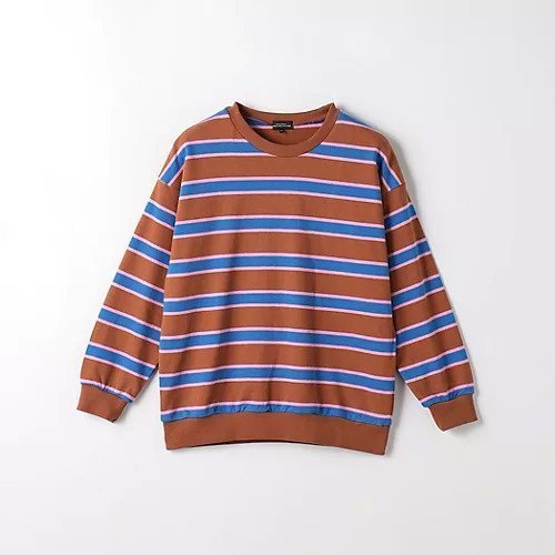 【グリーンレーベルリラクシング/green label relaxing / UNITED ARROWS / KIDS】のボーダー 裏毛 プルオーバー / キッズ 100cm-130cm インテリア・キッズ・メンズ・レディースファッション・服の通販 founy(ファニー) 　ファッション　Fashion　キッズファッション　KIDS　トップス・カットソー　Tops/Tees/Kids　デニム　Denim　バルーン　Balloon　ボトム　Bottom　ボーダー　Border　MD.BROWN|ID: prp329100004251023 ipo3291000000029502143