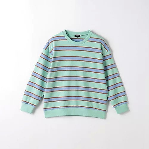 【グリーンレーベルリラクシング/green label relaxing / UNITED ARROWS / KIDS】のボーダー 裏毛 プルオーバー / キッズ 100cm-130cm インテリア・キッズ・メンズ・レディースファッション・服の通販 founy(ファニー) 　ファッション　Fashion　キッズファッション　KIDS　トップス・カットソー　Tops/Tees/Kids　デニム　Denim　バルーン　Balloon　ボトム　Bottom　ボーダー　Border　LIME|ID: prp329100004251023 ipo3291000000029502145