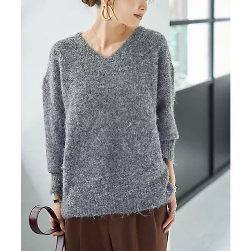 【スタイルデリ/STYLE DELI】のモヘアライクVネックニット 人気、トレンドファッション・服の通販 founy(ファニー) 　ファッション　Fashion　レディースファッション　Fashion for Women　トップス・カットソー　Cut & Sew Tops　ニット　Knit Tops & Sweaters　Vネックトップス　V-Neck Tops / V-Cut Neckline Shirts　軽量　Lightweight, Ultra Light　ダメージ　Distressed, Destroyed　ベーシック　Basic, Essential　ミックス　Mix, Mixed Style　おすすめ　Recommended / Our Picks　 other-1|ID: prp329100004252221 ipo3291000000034483513