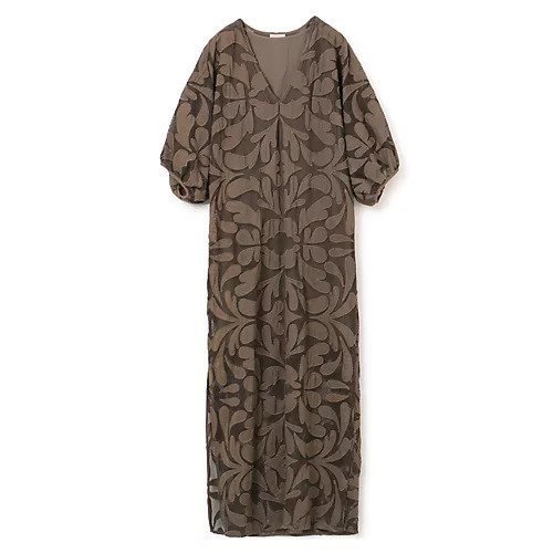 【バイ マレーネ ビルガー/BY MALENE BIRGER】のDYPSIA DRESS インテリア・キッズ・メンズ・レディースファッション・服の通販 founy(ファニー) 　ファッション　Fashion　レディースファッション　WOMEN　ワンピース　Dress　ドレス　Party Dresses　スリット　Slit　トリミング　Trimming　ドレス　Dress　パイピング　Piping　パターン　Pattern　マキシ　Maxi　メッシュ　Mesh　DARK MINK|ID: prp329100004256160 ipo3291000000029558016