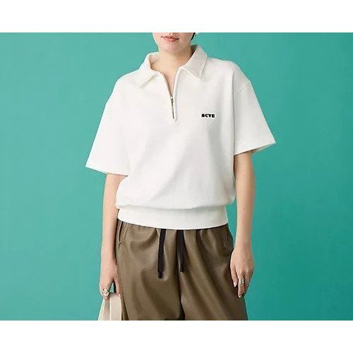 【サイ/SCYE】のTubelar Loop Back Terry Logo Half Zip Pullover インテリア・キッズ・メンズ・レディースファッション・服の通販 founy(ファニー) 　ファッション　Fashion　レディースファッション　Fashion for Women　トップス・カットソー　Cut & Sew Tops　カジュアルプルオーバー・ニットトップス　Pullovers & Knit Tops / Casual Pullovers　ダメージ　Distressed, Destroyed　半袖　Short Sleeve, Half Sleeve　オフシロ|ID: prp329100004257510 ipo3291000000034908705