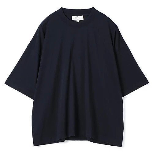 【スタジオ ニコルソン/STUDIO NICHOLSON】のBRANDED SHORT SLEEVE T SHIRT インテリア・キッズ・メンズ・レディースファッション・服の通販 founy(ファニー) 　ファッション　Fashion　レディースファッション　Fashion for Women　トップス・カットソー　Cut & Sew Tops　シャツ・ブラウス・オフィスカジュアル　Elegant Blouses & Button-Ups　ロングTシャツ・Tシャツ　Longline T-Shirts & Tees　コンパクト　Compact, Small Size　ショルダー　Shoulder, Shoulder Strap　ドロップ　Drop Shoulder, Dropped Style　DARKEST NAVY|ID: prp329100004257512 ipo3291000000036032124