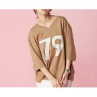 【ウーア/Uhr】の79 Football Tee 人気、トレンドファッション・服の通販 founy(ファニー) ファッション Fashion レディースファッション Fashion for Women フロント Front, Front Design thumbnail Beige|ID: prp329100004257513 ipo3291000000034616436