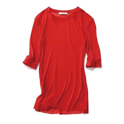 【チノ/CINOH】のTENCEL CASHMERE RIB T-SHIRT 人気、トレンドファッション・服の通販 founy(ファニー)  ファッション Fashion レディースファッション Fashion for Women トップス・カットソー Cut & Sew Tops シャツ・ブラウス・オフィスカジュアル Elegant Blouses & Button-Ups ロングTシャツ・Tシャツ Longline T-Shirts & Tees インナー Innerwear シルク Silk, 100% Silk シンプル Simple, Minimal ダブル Double, Double-Breasted テレコ Ribbed, Rib Stitch 洗える Machine Washable other-3|ID: prp329100004257517 ipo3291000000034322637